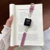 Correa de Cuero con Tachuelas de Diamantes Ovalada Estilo Europeo Adecuada para Apple Watch iWatch 12ª Generación 11/10