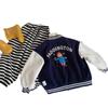 Jaqueta Infantil Bangcheng 2026 Outono Novo Urso Paddington Bordado Cordão Cardigã Casual para Meninos Tendência Bc0008