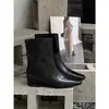 Novedad Otoño 2026 Botas Martin Coreanas de Moda con Punta Fina Versátiles en Color Café con Tacón Grueso y Suela Espesa Botas Cortas Ajustadas para Mujer