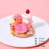 Novo Pacote de Materiais de Feliz Aniversário Acessórios de Resina Casa de Bonecas Ímã de Geladeira Casa de Brinquedo Decorações de Mesa