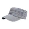 Chapéu Coco Flat em estoque Fornecimento Transfronteiriço Boné de Algodão Lavado Cor Sólida Chapéu de Quatro Estações Masculino e Feminino Chapéu de Sol Chapéu Casual