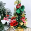 Decoración de Campana Roja con Bayas Rojas Navideñas Transfronteriza Colgante de Doble Campana de Metal Decoración para Árbol de Navidad Decoración de Atmósfera para Ventana