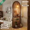 Divisor de Pantalla Tejido de Ratán Madera Maciza Usado Sala de Estar Entrada Directamente Frente a la Puerta Pantalla Base Pasillo Dormitorio Nuevo Estante de Almacenamiento de Arte