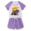 Traje de verano 2023 para niños y niñas, pantalones cortos de bebé, camiseta de manga corta, pantalones cortos, traje deportivo informal de dos piezas para niños