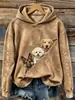 Sudadera con capucha Otoño Invierno 2026 Creativa Divertida Linda Mascota Estilo Urbano para Mujer Holgada con Bolsillo Otoño Nueva Llegada