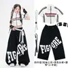 Conjunto de chica de jazz hip-hop para niños, conjunto de pantalones deportivos para escenario de jazz infantil, disfraz de street dance moderno