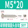 Tornillos Autorroscantes Cabeza Redonda Niquelados Acero al Carbono PA Phillips Cabeza de Panal Cola Puntiaguda Tornillos para Madera M1M2M4M5M6