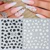 Adesivos de Nail Art Novos Transfronteiriços Full Beauty com Verso Adesivo Estilo Doce Camélia Flores Pequenas Adesivos de Unha Adesivos