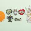 Broche Dólar Cool Europeo y Americano Verde Accesorios de Ropa Pin de Solapa Insignia Metálica Mano Combinable Punk Forma de Calavera