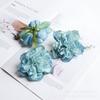 Flor de peonía artificial diy hecho a mano accesorios para el cabello antiguos tocado peonía de borde quemado diy flor para la cabeza hecha a mano ramillete pasador flor