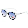 Gafas de Sol Infantiles con Degradado de Dibujos Animados Montura Transparente Gafas de Sol de Moda Nueva Montura Redonda Borde Negro Gafas Suministro Directo de Fábrica Venta al por Mayor