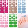 Zhengxiang Nuevas Pegatinas de Verano para Pies Pegatinas de Arte para Uñas Impermeables Color Puro Polvo de Cebolla Celebridad de Internet Pegatinas para Uñas Pegatinas de Arte para Uñas de los Pies Transfronterizo