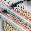 3.0cm Encaje Elástico de Doble Cara de Colores con Bordes Fruncidos, Tela de Malla, Banda Elástica Plisada para Materiales de Ropa