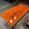 Mesa de Chá Okan de Madeira Maciça Placa Grande Estilo Chinês Mesa e Cadeira de Escritório para Chefe Combinação de Troncos