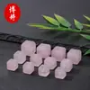 Cuarzo Rosa Natural Cubo de Azúcar Espaciadores Cuentas Accesorios Cristal Cubo de Azúcar Cuentas Sueltas Joyería DIY Accesorios Semiacabados Pieza Individual Al por Mayor