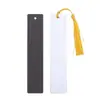 Marcador de PU Popular Transparente para Transferencia de Calor, Clip para Página de Libro de Lectura, Separador de Marcador de Cuero para Sublimación, Clip de Página