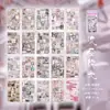 Yuxian Livro de Adesivos de Filme de Corte Jardim Inorgânico Ins Estilo Antigo Manual de Materiais Coleção de Adesivos Colagem Decorativa DIY