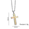 Fábrica de Origen Joyería de Nicho Collar Hecho a Mano Lujo Ligero Collar para Hombre Acero Inoxidable Cruz Giratoria Accesorios de Joyería
