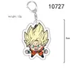 Llavero de Acrílico Transparente con Impresión a Doble Cara Periférico de Anime Dragon Ball Goku Colgante de Regalo Pequeño de Dibujos Animados