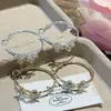 Pendientes de Aro de Pétalos Simples Personalizados de Estilo Nuevo de Verano para Mujer, Estilo de Nicho, Lujo Ligero, Diseño Versátil, Pendientes