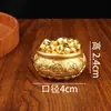 Adornos Cuenco de la Riqueza Cornucopia Cuenco de la Riqueza Artesanías de Metal Oro Arena Lingote de Oro Pequeño Latón Sólido Wufu Cornucopia