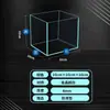 Acuario de Cristal Cuadrado Ultra Blanco Jin Jing para Escritorio Sala de Estar Tanque Pequeño para Betta Tortuga Paisajismo Fácil de Cuidar