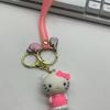 Boneca de Desenho Animado de Borracha Macia de PVC Sanrio Merlot Chaveiro Pingente Cachorro Orelhudo Chaveiro de Carro Bolsa