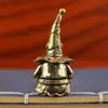 Figura de Latón de Pequeño Mago Artesanía de Metal Vintage Decoración de Escritorio Adorno Creativo 5cm