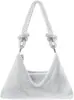 Bolsa Popular Personalizada Transfronteriza de Diamantes Brillantes con Pedrería para la Axila de Hombro Único Cruzada de Mano Bolsa de Noche para Mujer Bolsa Ling de León