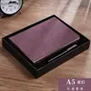 Cuaderno de banda A5 de piel de oveja para empresa, se puede imprimir logo, cuero suave de alta calidad, diario exquisito, libro para conferencias de trabajo