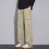 Ropa de trabajo unisex de moda patchwork retro casual moda estilo japonés 2026 nuevos pantalones casuales simples