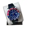 Reloj Rolex GMT con Bisel Coke, Reloj de Greenwich, Reloj Mecánico Rolex, Reloj Impermeable de Acero Inoxidable con Correa de Cuero para Hombre