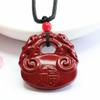 Pendente de Cinábrio de Guan Yu Areia Dourada Roxa Pingente de Cadeado da Fortuna Duplo Dragão Fábrica Atacado Dropshipping S3020201