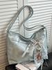 Bolso de hombro estilo coreano retro informal de gran capacidad para relajarse, mochila de viaje a la moda para mujer, mochila combinable