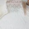 Tela de Cortina Blanca con Adorno de Encaje de Malla Fondo para Fotografía de Bodas Falda para Mesa de Comedor Tela para Ropa