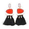 Venta al por mayor de joyería de moda europea y americana, nuevos pendientes largos con borlas geométricas, pendientes retro con personalidad de comercio exterior.