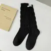 Calcetines para Mujer Populares en Internet Miumiu Calcetines Apilados Otoño e Invierno Coreanos Japoneses Jk Combinación con Todo Etiqueta de Tela Letra Medias para Mujer