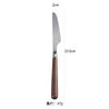 Juego de Cubiertos de Acero Inoxidable 304, Cuchillo de Estilo Occidental, Tenedor, Cuchara, Palillos, Mango de Madera de Nogal, Cuchillo y Tenedor para Bistec