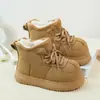 Botas de Nieve para Niñas 2025 Invierno Botas de Algodón con Forro Polar Grueso para Niños Invierno Versátil Antideslizante Niños Medianos y Grandes Cálidas Suela Suave Botas de Algodón