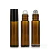 Suministro Listo de Botella de Vidrio Marrón con Rodillo 10ml Botella Transparente Marrón con Rodillo de Vidrio Botella para Cosméticos Perfume