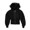 Ropa de Otoño e Invierno Europea y Americana Transfronteriza Estilo Ins Nuevo Marca de Nicho de Moda Decoración Metálica Y2K Sudadera con Capucha de Piel y Cremallera Venta al por Mayor de Exportación