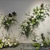 2026 Nueva Serie Blanca Accesorios de Flores para Bodas Juego de Decoración de Boda Materiales de Flores Color Claro Blanco Roto Arreglo Floral Artificial para Bodas