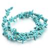 Estrella de mar azul de cinco puntas turquesa cuentas sueltas piedra semipreciosa pulsera DIY collar con cuentas productos semiacabados al por mayor 13*13