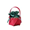 Bolsa de Couro Maçã de Natal Bolsa de Presente Bolsa de Veludo Véspera de Natal Sacola de Doces e Presentes Caixa de Presente Fruta Ping an