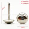Clavo de burbuja decorativo plateado de 16 mm de diámetro clavo de burbuja clavo para puerta clavo para bolsa blanda de sofá clavo de dibujo clavo de cabeza grande clavo de cabeza redonda