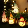 Nueva iluminación solar navideña de suelo con forma de muñeco de nieve, ambiente decorativo para festivales, luz nocturna para jardín, patio, paisaje decorativo, césped.