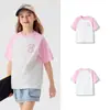 Ropa Infantil Balabala Camisetas de Manga Corta para Niños Tops para Niños Pequeños Niñas Nuevo Verano 2025 Algodón Puro de Secado Rápido