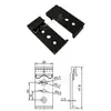 Huayi Mingtong Interruptor de Hebilla de Riel DIN35mm Hebilla de Sujeción Soporte de Montaje Aleación de Aluminio Base Negra y Blanca