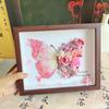 Kit Completo de Materiales para Marco de Fotos con Flores Secas de Cristal y Mariposas Hecho a Mano para Enviar Regalos Creativos de Cumpleaños a Amigos Hombres y Mujeres