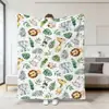 Manta de Franela Estampada Digitalmente de Alta Definición con Animales Lindos de Comercio Exterior, Patrón de Dinosaurio 3D, Manta Infantil, Manta para Todas las Estaciones